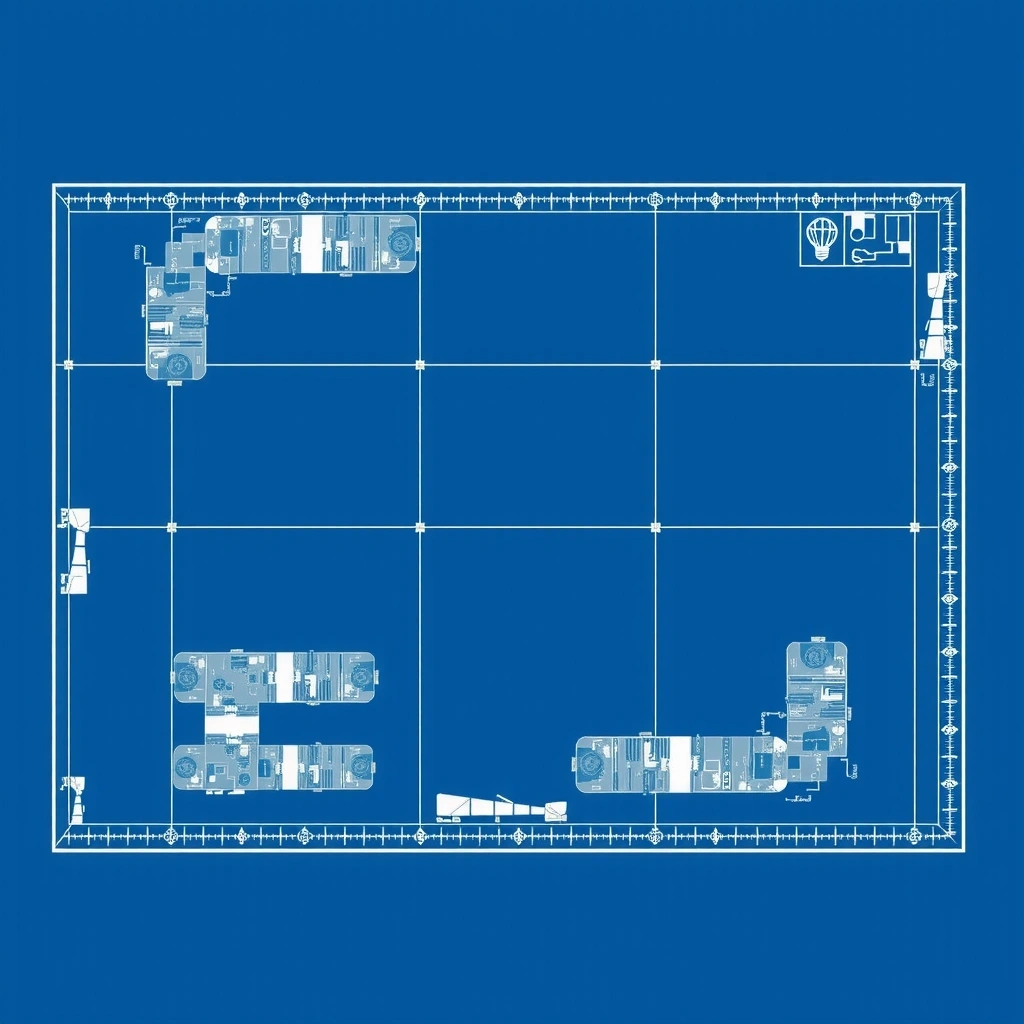 Technical blueprint sketch